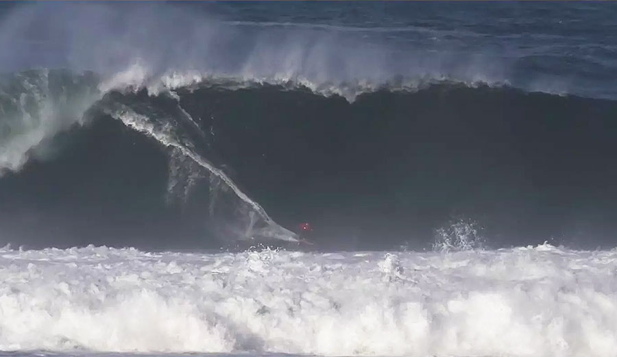 Mullaghmore has its fair share of locals willing to brave the hazards of one of the heaviest waves in a very large area, and when it's on, they're there.