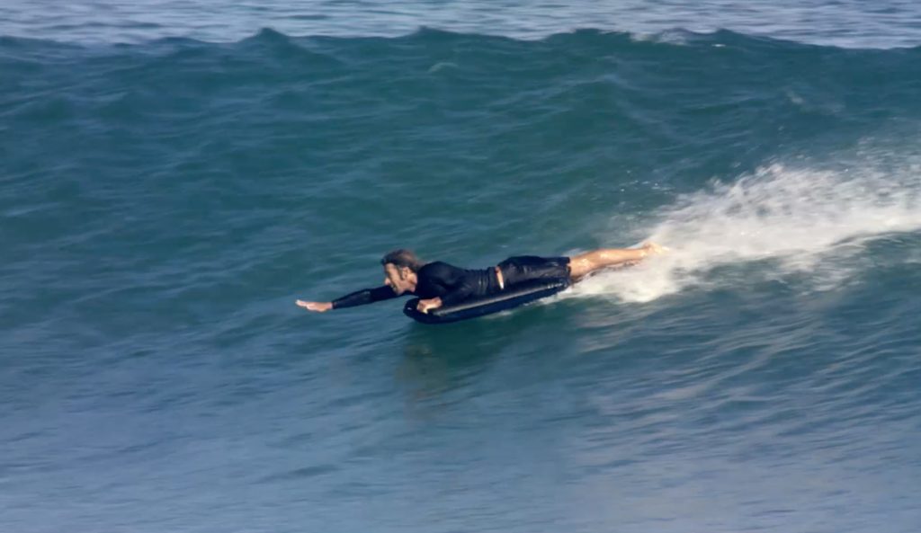 Dave Rastovich mat surfs in Mexico. Photo: A Life in Proximity/Outside TV