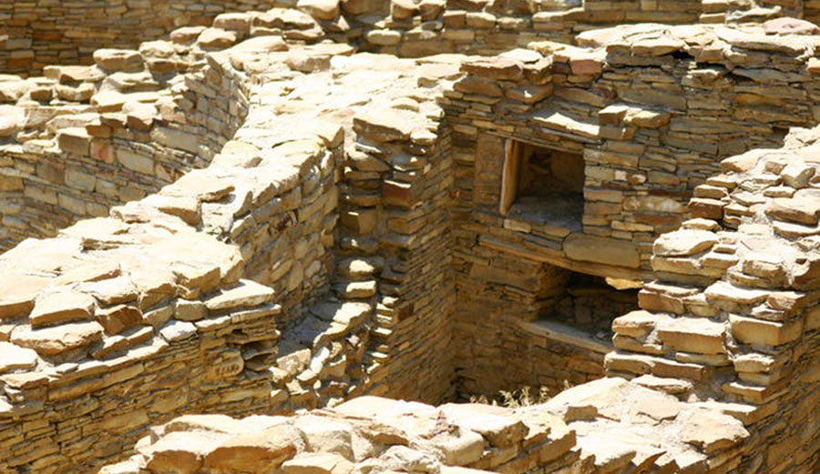 Ruins at Chaco Culture National Historic Park, New Mexico, originally protected under the Antiquities Act by President Theodore Roosevelt in 1907 to prevent looting of archaeological sites. Image: Steven C. Price/Wikipedia, CC BY-SA