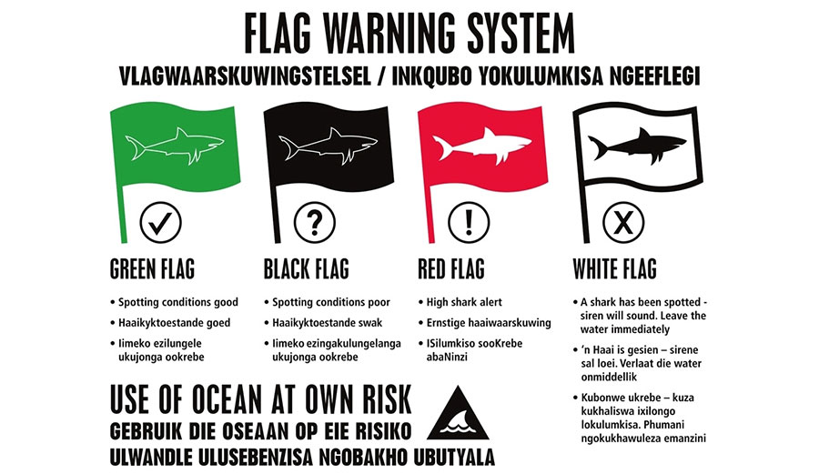 Flag system. Shark Spotters