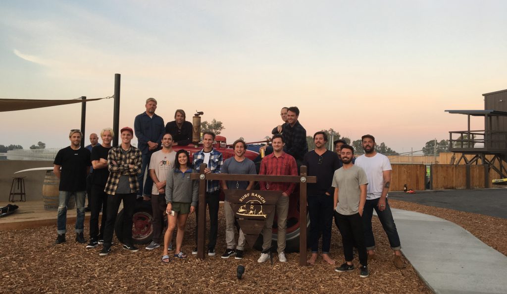 That was awesome. From left to right: Sam McIntosh, Chris Mauro, Dave Gilovich, Jake Howard, Jamie Brisick, Brendon Thomas, Chloe Kojima, Jeremy Schluntz, Zach Weisberg, Dave Prodan, Matt Warshaw, David Lee Scales, Morgan Williamson, Michael Ciaramella, Ashton Goggans, and Stab's Art Director, who was really nice.