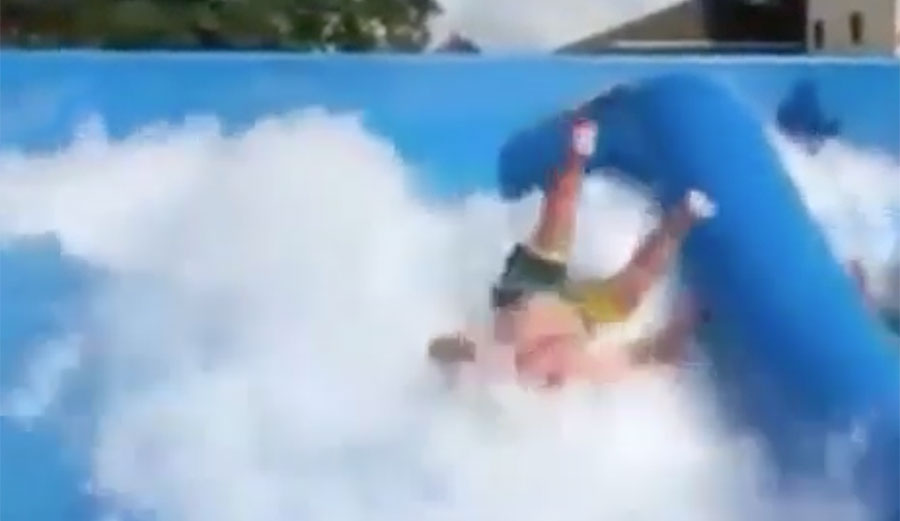 This Is the Best Flowrider Wipeout In Existence