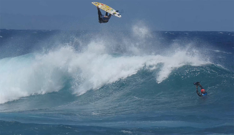 Matt Meola does airs like other surfers do turns.