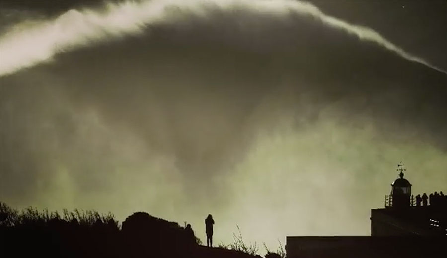 After Hugo Vau towed into this wave, many are saying it's the biggest ever. But with only one angle that doesn't show much, there's no way of knowing.