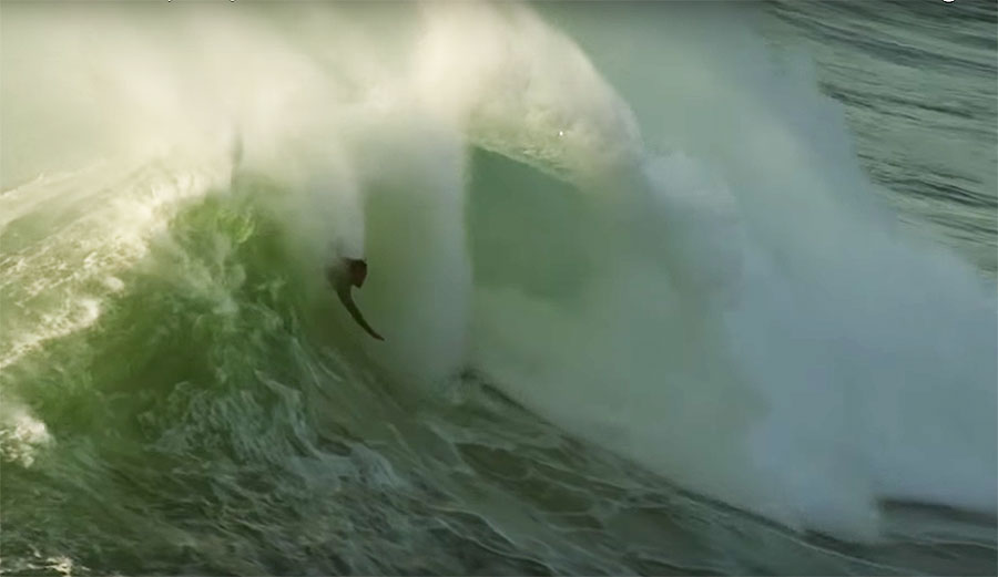 At 23-years-old, Lattanzi, a Brazilian bodysurfer, surfs some very big waves without the help of a surfboard.