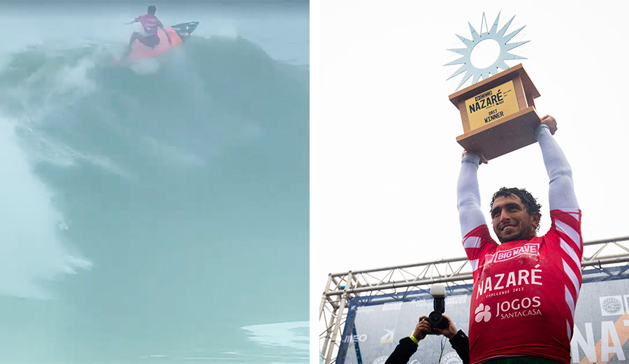21-year-old Lucas Chianca took the win at the Nazaré Challege, and no one was surprised. Photo: WSL