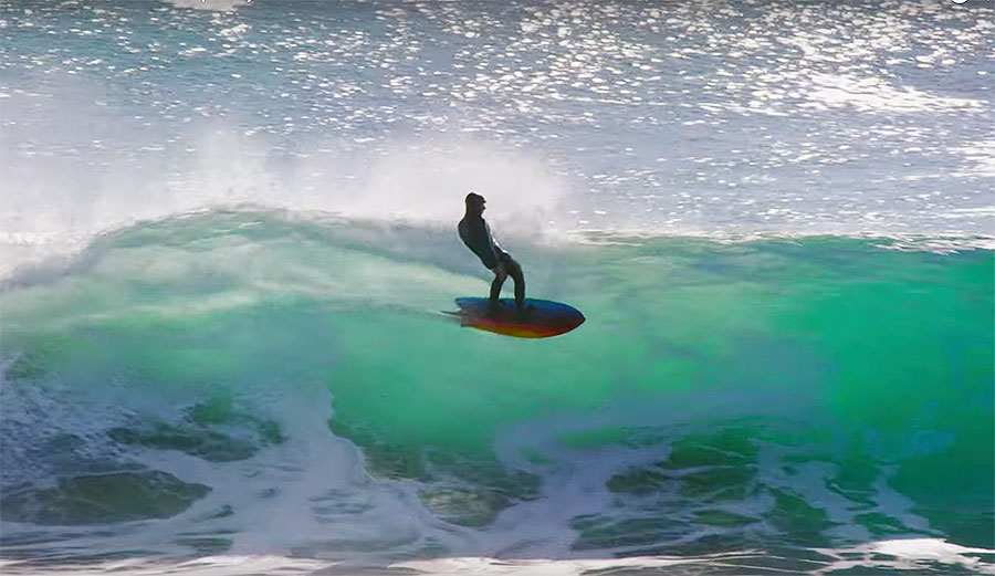 Burch doesn't ride surfboards. He rides waves. The surfboard is secondary; a simple vessel for the glide.