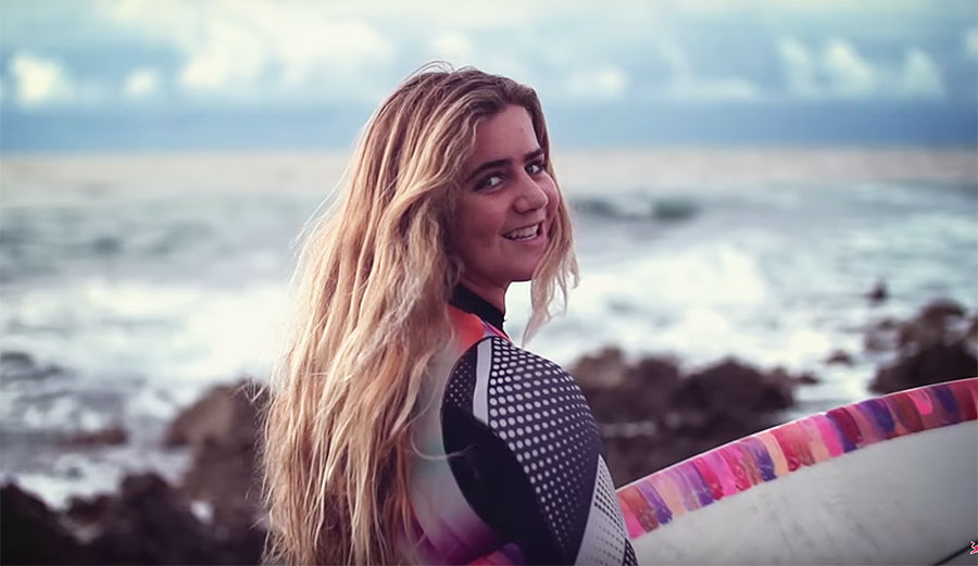 Caroline Marks is 16, and she's already on the WCT. Image: Screenshot/Redbull