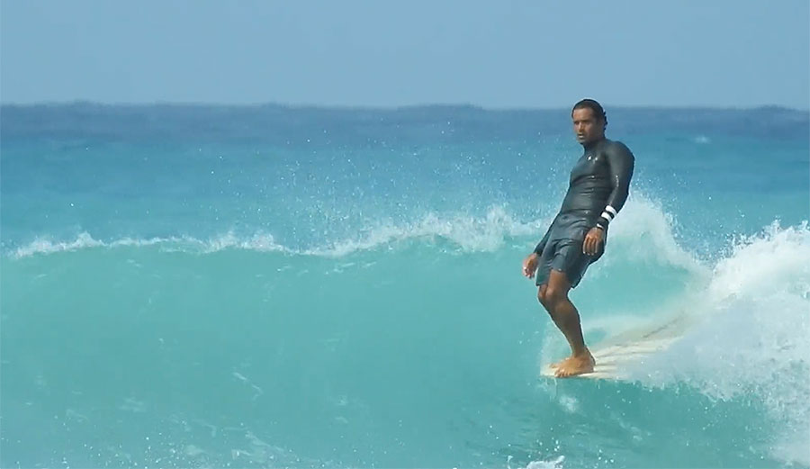 Kai Sallas at Queens in Waikiki. This is Waikiki surfing at its finest.