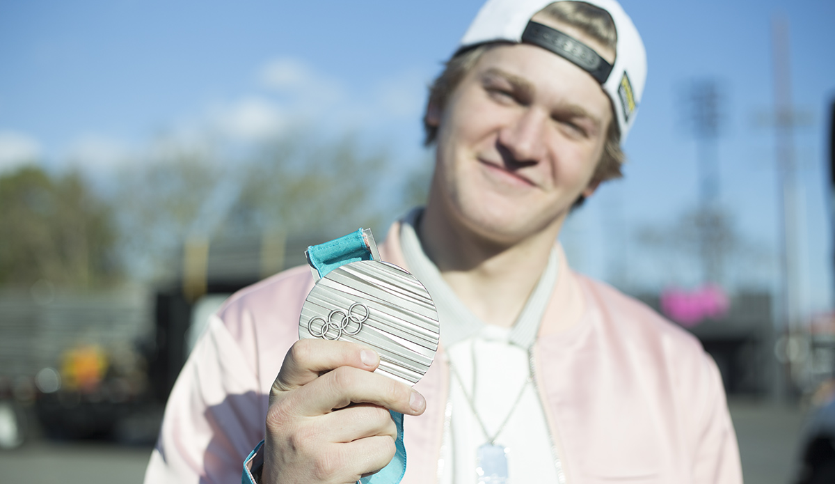 Kyle Mack after his silver medal win at the 2018 Olympics. Photo: Aika Lau/The Inertia