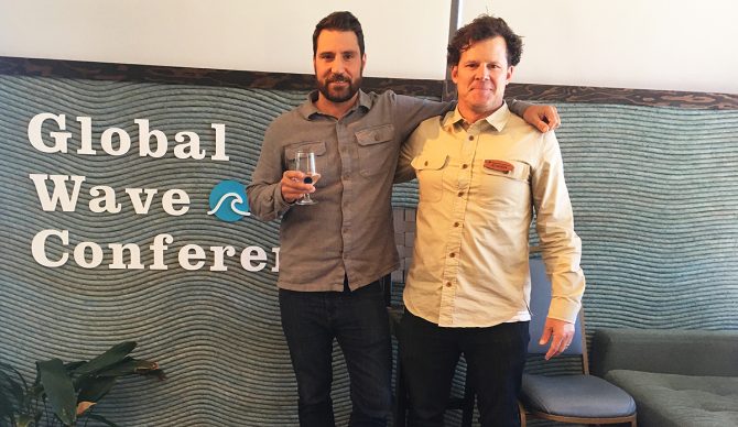 Nik Strong-Cvetich of Save the Waves Coalition and Chad Nelsen of Surfrider Foundation teamed up to create surfing's most influential conference dedicated to ocean conservation. Photo: Weisberg/The Inertia