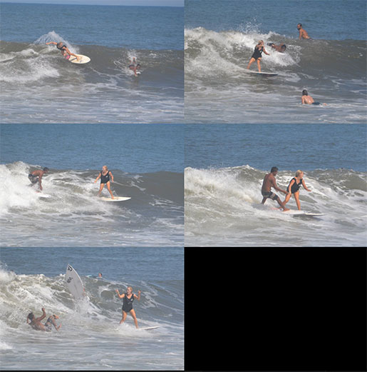 A sequence of the wave that caused the problems.