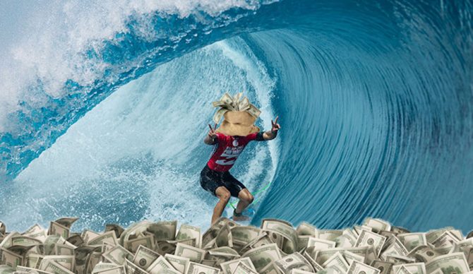 owen wright in a tube with money