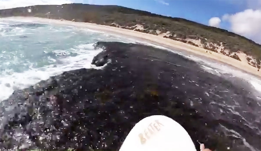 In both skateboarding and snowboarding, people like to slide on top of things other than pavement and snow. They grind rails, boxes, curbs, and anything else they can think of. Surfers, however, do not.