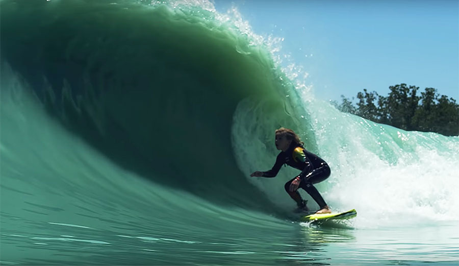 Four minutes showing every angle of the new wave pool in Texas.