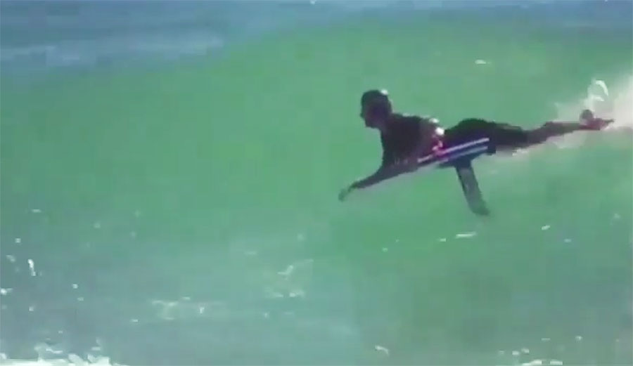 hydrofoil boogie board run for the hills