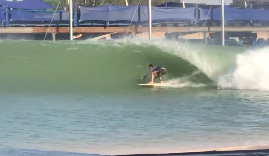 This Michigan native managed to get barreled at the Surf Ranch during his first surf ever.