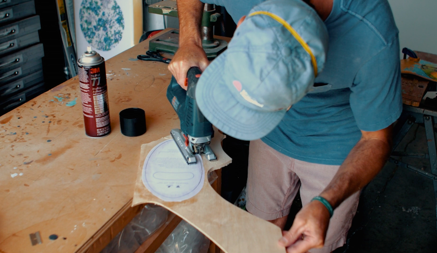 Donald Brink turns a skateboard into a handplane. Photo: Screenshot/Youtube/Vissla