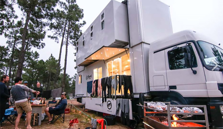 truck surfing, hotel, van life,