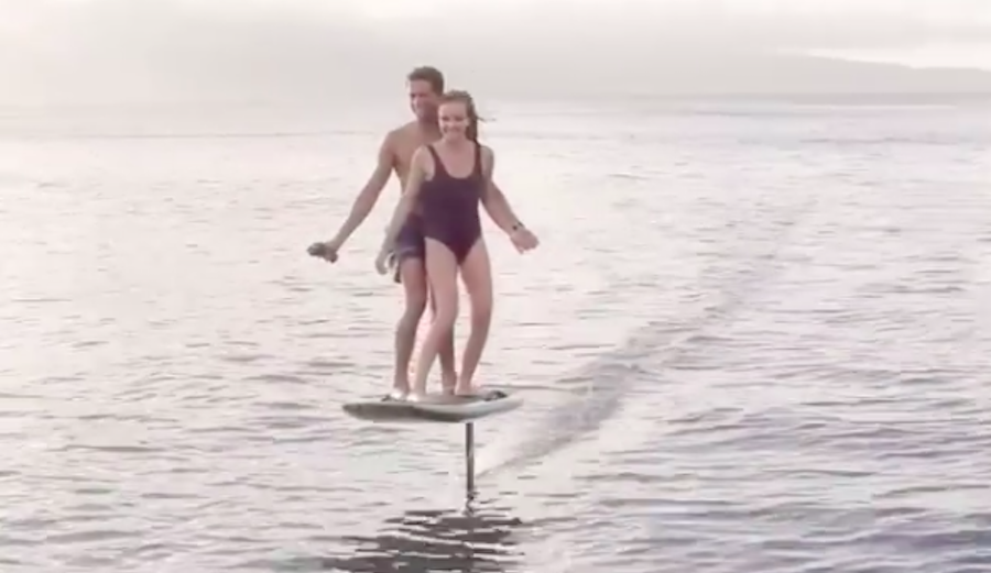 kai lenny and girlfriend molly payne tandem foiling.