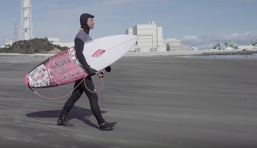 Fukushima tsunami surf