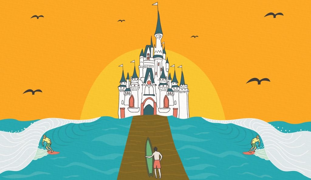 Like Disneyland, the wave pool experience is real. But not really real. Art by: < href="https://www.instagram.com/georgemussel/">George Mussell