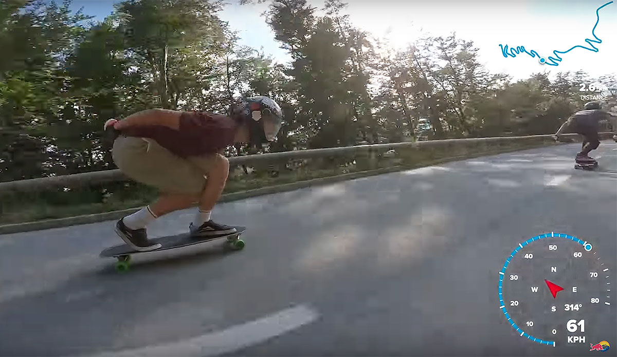 That's what the longboarders in the video above are into. Three thousand feet above sea level in a mountain pass in Slovenia is a road that is absolutely perfect for them.