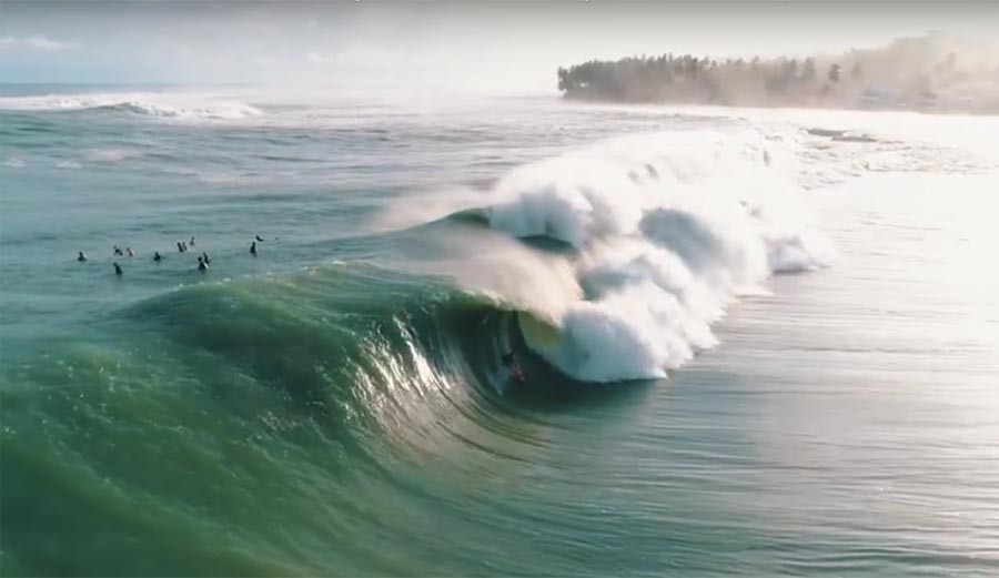 nias, drone, surf, barrel, Ryan Chaci Craig