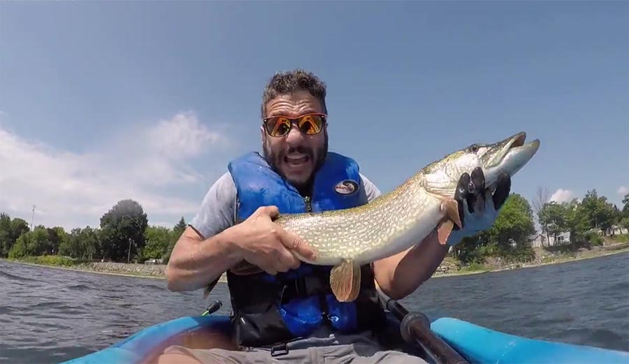pike, kayak, fishing