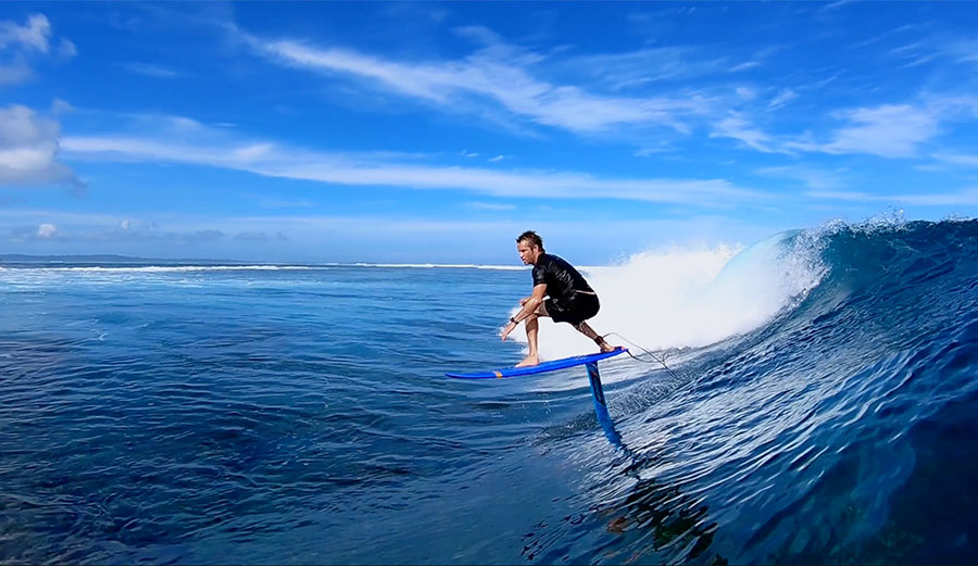 Grant Baker hydrofoiling indonesia