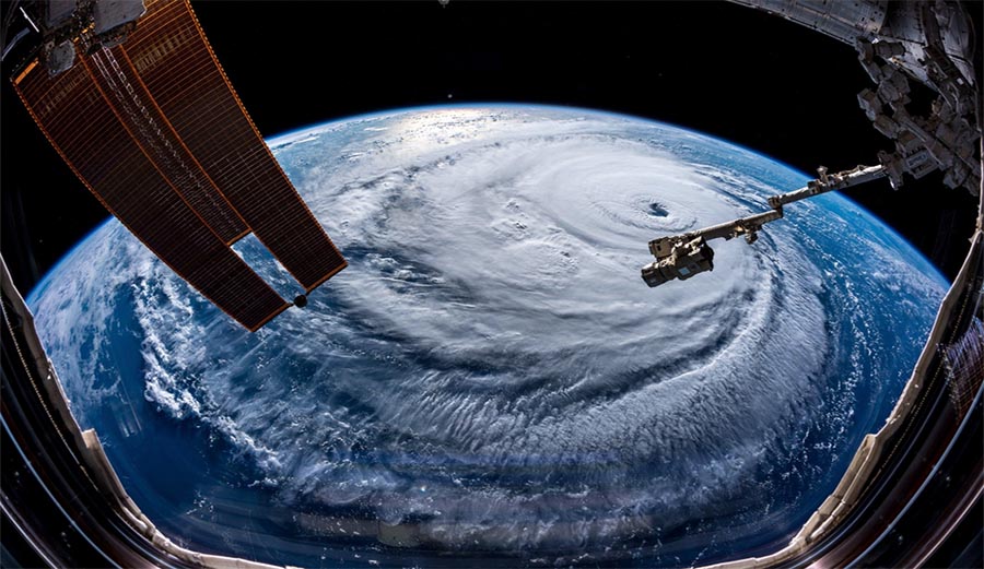 Hurricane Florence, space, terrifying, photos, astronaut