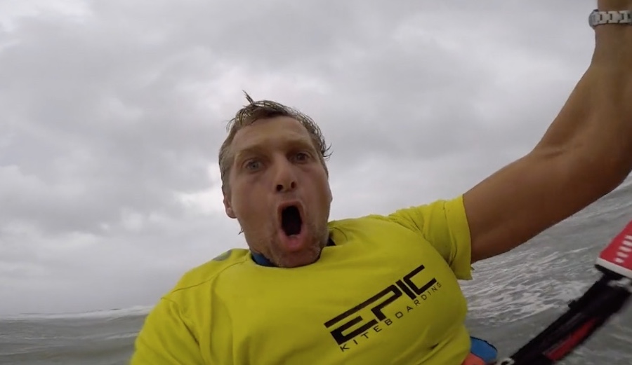 Video of Dimitri Maramenides kiteboarding during Hurricane Florence went viral last week. But with all the free publicity he got for his business, it may not have been a stupid stunt after all.