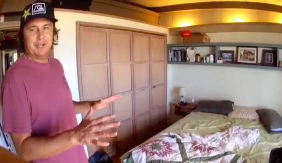 Reef McIntosh graciously gives us a tour of the Quiksilver house. He's convinced it's haunted. Photo: Acaster/The Inertia