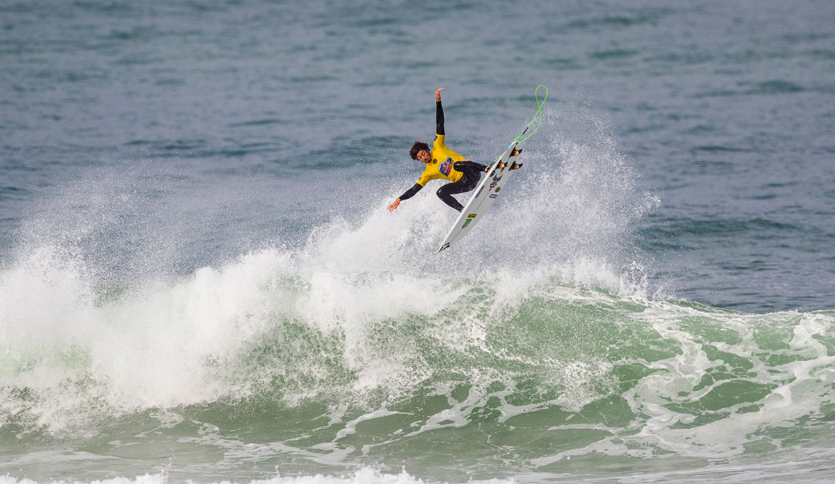 Yago Dora won the very first Red Bull Airborne France, a specialty event held during the Quiksilver Pro France.