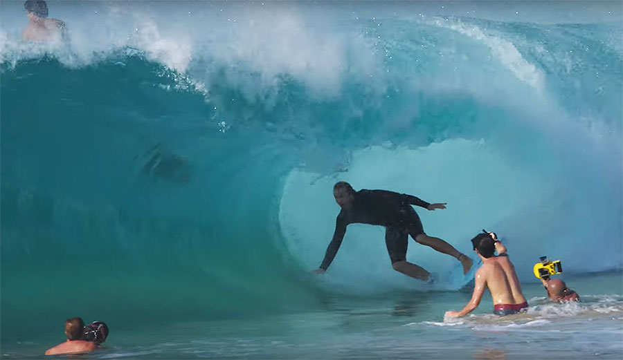 If you have been to Sandy Beach, you know the power it holds. So, of course, it's one of Jamie O'Brien's favorite places to get smashed into the sand.