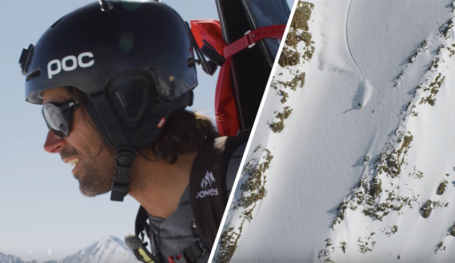 How about those turns? Jeremy Jones on a crazy line in Montana's Crazy Mountains. Photo: Teton Gravity Research