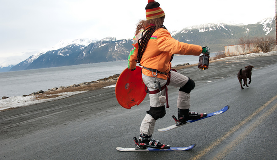 Halloween, Saucer Boy, Shane McConkey, skiing, snowboarding, sponsorship