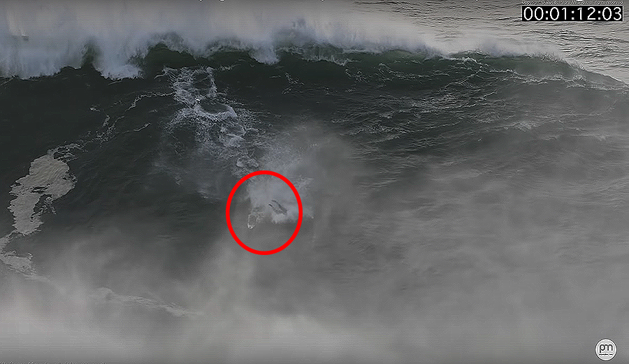 surfing, big wave surfing, andrew cotton, nazare, wipeout