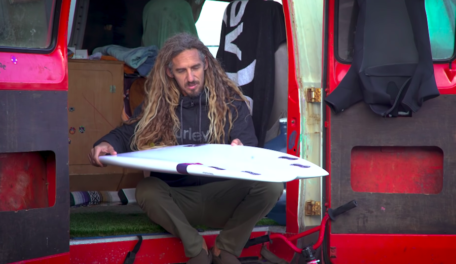 Let Rob Machado walk you through his newest shape The Seaside. Photo: Youtube