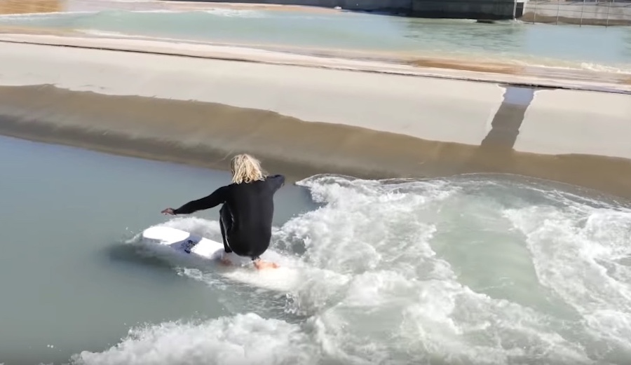 Only Ben Gravy would find (and ride!) four different novelty waves at Kelly Slater's Surf Ranch. Photo: Youtube