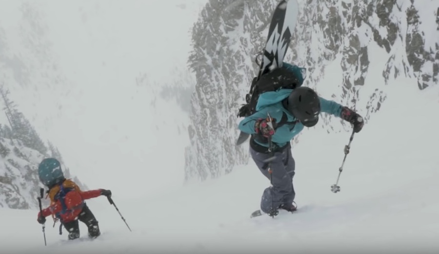 Iris and Izzy boot packing in the Tetons. Photo: Screenshot/Youtube