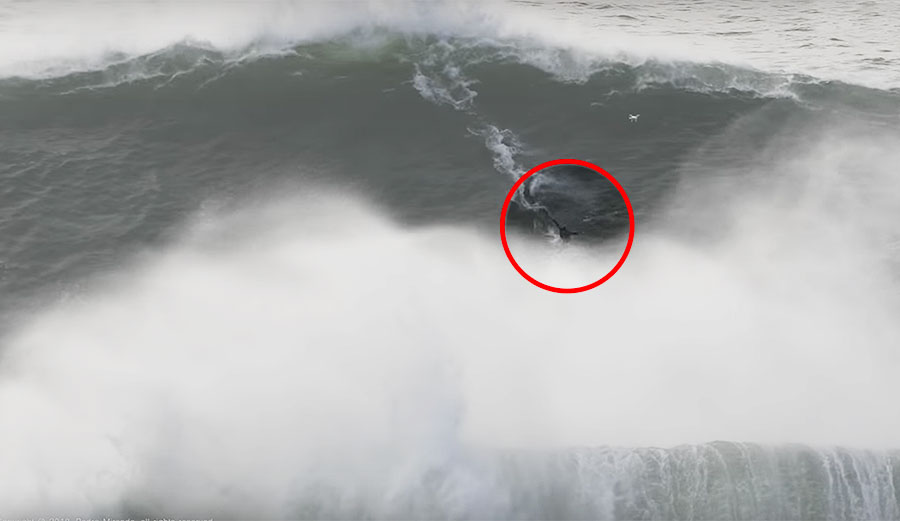 Andrew Cotton Nazare wipeout