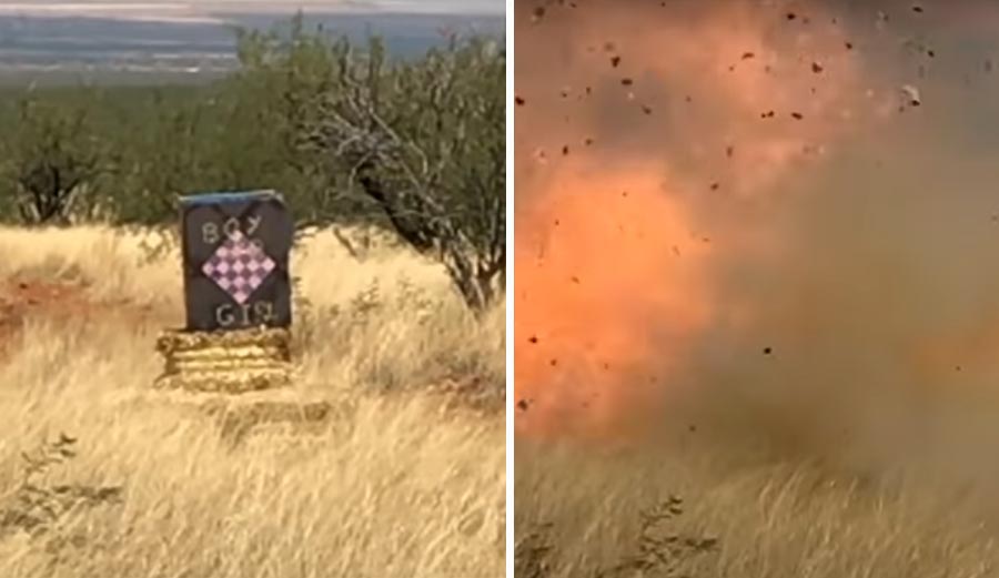 gender reveal, Arizona, wildfire, video