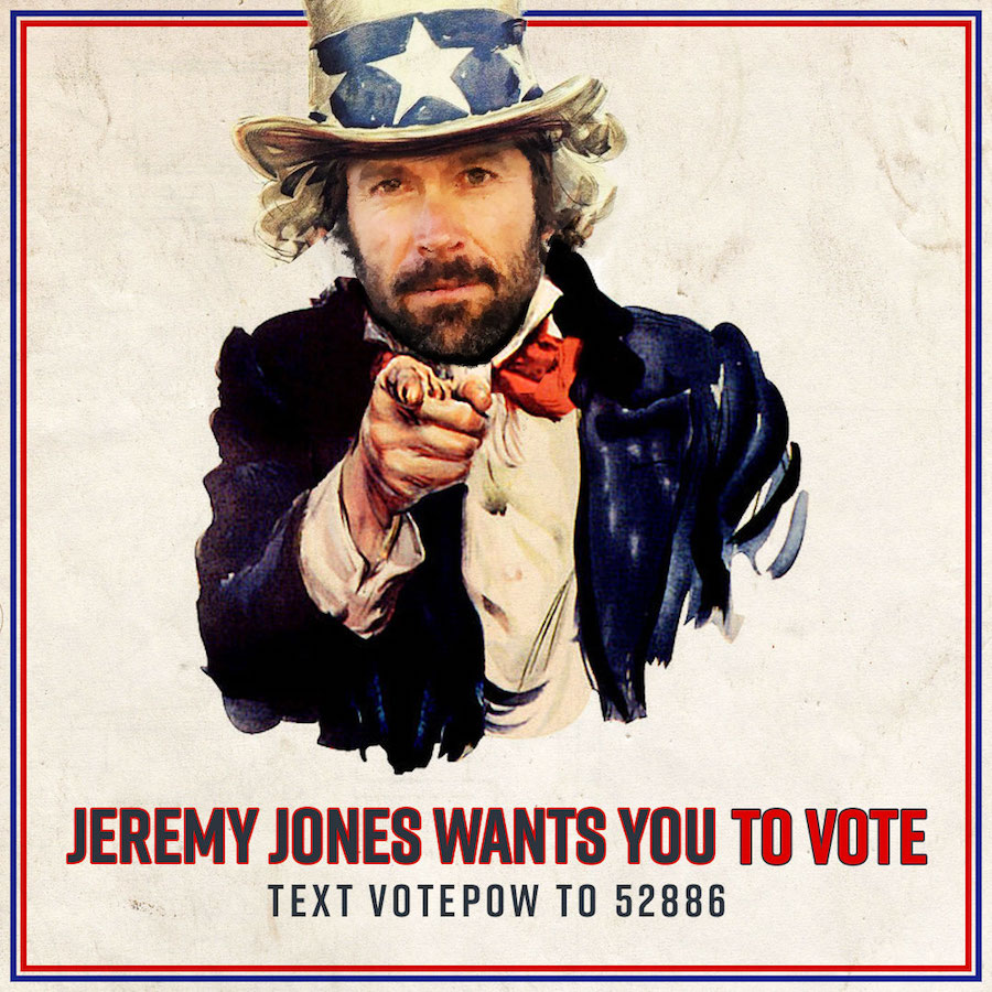 Jeremy Jones is calling on all Americans to get out and vote on Tuesday. Photo: Protect Our Winters Action Fund