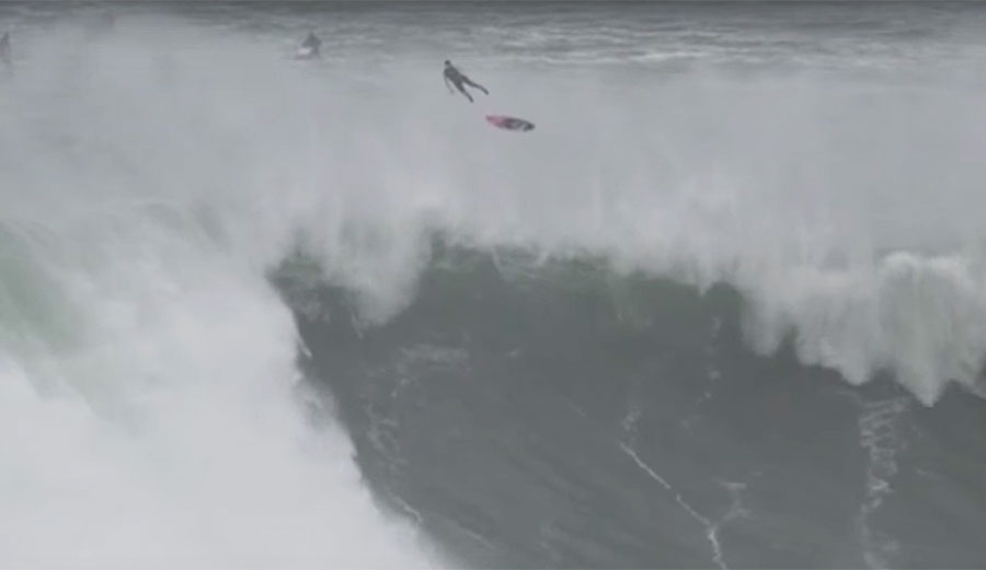 Nazare big wave surfing