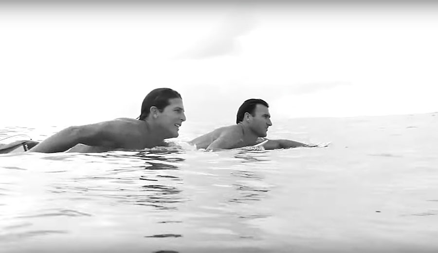 Andy Irons and Joel Parkinson surfing