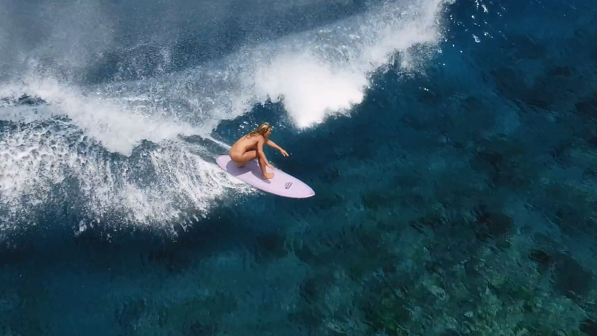 Felicity Palmateer Surfs Naked in Skin Deep