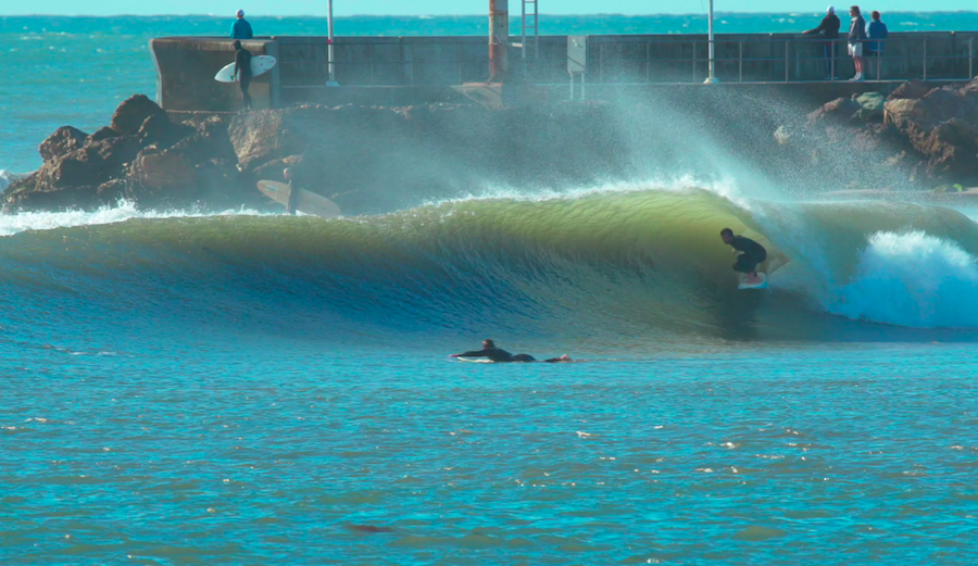 Trevor Gordon slips into what makes Santa Barbara famous. Photo: Kevin Welti