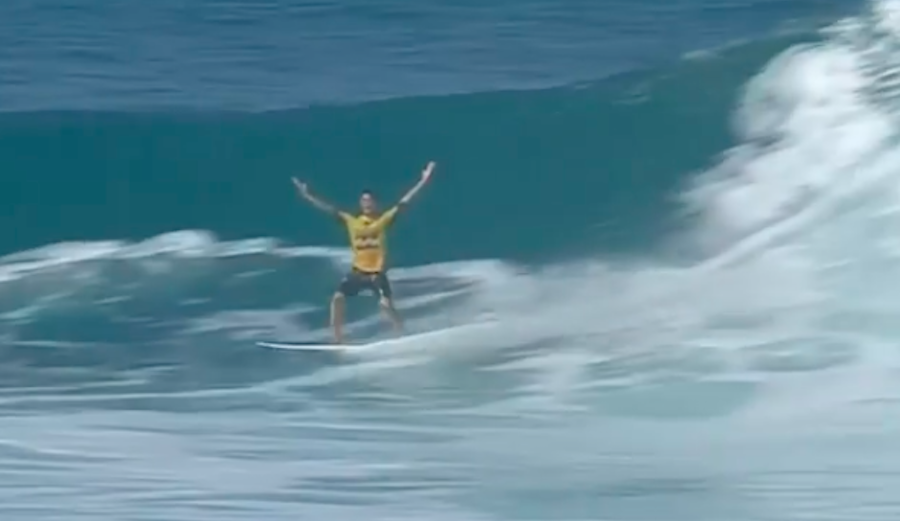 Gabriel Medina's 10 in his quarterfinal heat against Conner Coffin.