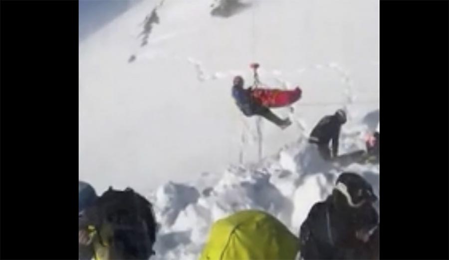Trained avalanche dog rescues 12-year-old boy in Alps who was buried 40 minutes.